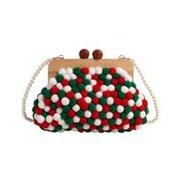 Women's Medium Plush Multicolor Cute Lock Clasp Dome Bag main image 2