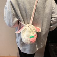 Women's Small Yarn Flower Strawberry Cute String Crossbody Bag main image 5