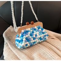 Women's Medium Plush Multicolor Cute Lock Clasp Dome Bag sku image 2