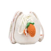 Women's Small Yarn Flower Strawberry Cute String Crossbody Bag sku image 1