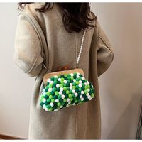 Women's Medium Plush Multicolor Cute Lock Clasp Dome Bag sku image 4