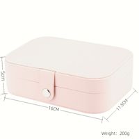 Modern Style Classic Style Solid Color Mixed Materials Flannel Jewelry Boxes main image 7