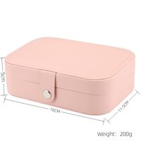 Modern Style Classic Style Solid Color Mixed Materials Flannel Jewelry Boxes sku image 1