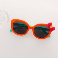 Cartoon Style Sweet Bow Knot Pc Resin Oval Frame Full Frame Kids Sunglasses sku image 2