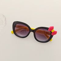 Cartoon Style Sweet Bow Knot Pc Resin Oval Frame Full Frame Kids Sunglasses sku image 6