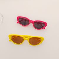 Y2K Vacation Color Block Pc Resin Cat Eye Full Frame Kids Sunglasses main image 4
