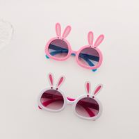 Cute Vacation Rabbit Pc Resin Oval Frame Full Frame Kids Sunglasses main image 2