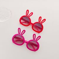 Cute Vacation Rabbit Pc Resin Oval Frame Full Frame Kids Sunglasses main image 5