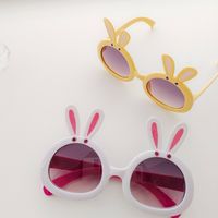 Cute Vacation Rabbit Pc Resin Oval Frame Full Frame Kids Sunglasses main image 6