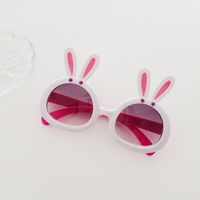 Cute Vacation Rabbit Pc Resin Oval Frame Full Frame Kids Sunglasses sku image 2