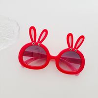 Cute Vacation Rabbit Pc Resin Oval Frame Full Frame Kids Sunglasses sku image 4