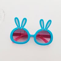 Cute Vacation Rabbit Pc Resin Oval Frame Full Frame Kids Sunglasses sku image 5