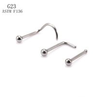 1 Piece Nose Rings & Studs Simple Style Solid Color Pure Titanium main image 6