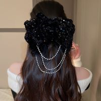Fashion Geometric Cloth Inlay Artificial Pearls Hair Band sku image 18