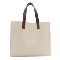 Women's Pu Leather Solid Color Classic Style Open Tote Bag sku image 4