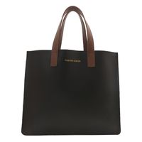Women's Pu Leather Solid Color Classic Style Open Tote Bag sku image 6