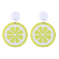 1 Pair Sweet Lemon Arylic Drop Earrings main image 5