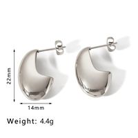 1 Pair Modern Style Simple Style Geometric Stainless Steel 14K Gold Plated Ear Studs main image 3
