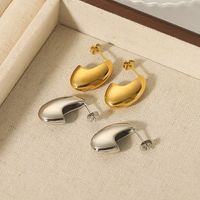 1 Pair Modern Style Simple Style Geometric Stainless Steel 14K Gold Plated Ear Studs main image 6