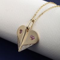 Vintage Style XUPING Heart Shape Alloy Copper Alloy Plating Inlay Artificial Gemstones 14K Gold Plated Women's Pendant Necklace main image 3