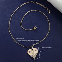 Vintage Style XUPING Heart Shape Alloy Copper Alloy Plating Inlay Artificial Gemstones 14K Gold Plated Women's Pendant Necklace sku image 1