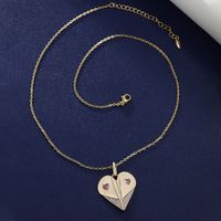 Vintage Style XUPING Heart Shape Alloy Copper Alloy Plating Inlay Artificial Gemstones 14K Gold Plated Women's Pendant Necklace main image 5
