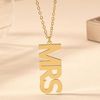 Wholesale Jewelry Simple Style Letter Iron Plating Pendant Necklace sku image 1