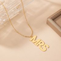 Großhandel Schmuck Einfacher Stil Brief Eisen Überzug Halskette Mit Anhänger main image 3