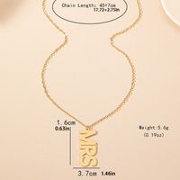 Wholesale Jewelry Simple Style Letter Iron Plating Pendant Necklace main image 2