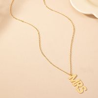 Wholesale Jewelry Simple Style Letter Iron Plating Pendant Necklace main image 5