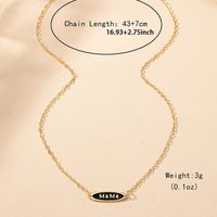 Simple Style Letter Zinc Alloy Plating Mother'S Day Women's Necklace main image 2