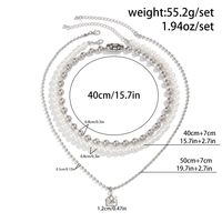 Wholesale Jewelry Exaggerated Vacation Round Star Imitation Pearl Alloy Iron Pendant Necklace main image 2