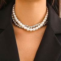 Übertrieben Einfacher Stil Klassischer Stil Runden CCB Imitationsperle Perlen Frau Halskette main image 3