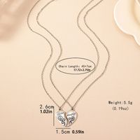 Retro Letter Heart Shape Zinc Alloy Women's Pendant Necklace main image 2