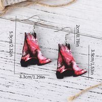 1 Pair Retro Cowboy Style Boots Wood Drop Earrings main image 2