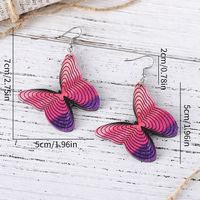 1 Pair Retro Butterfly Wood Drop Earrings main image 2