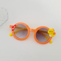Cartoon Style Cute Dinosaur Pc Resin Round Frame Full Frame Kids Sunglasses sku image 1