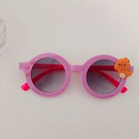 Cartoon Style Cute Dinosaur Pc Resin Round Frame Full Frame Kids Sunglasses sku image 4