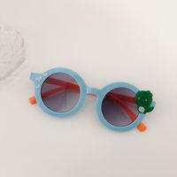 Cartoon Style Cute Dinosaur Pc Resin Round Frame Full Frame Kids Sunglasses sku image 5