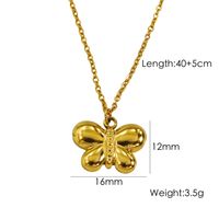 304 Stainless Steel 18K Gold Plated Casual Sweet Plating Bow Knot Earrings Necklace sku image 7