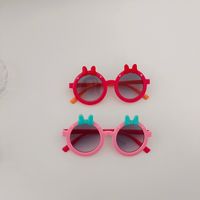 Cute Artistic Bow Knot Pc Resin Oval Frame Full Frame Kids Sunglasses main image 1