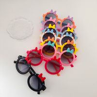 Cute Artistic Bow Knot Pc Resin Oval Frame Full Frame Kids Sunglasses main image 3