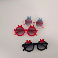 Cute Artistic Bow Knot Pc Resin Oval Frame Full Frame Kids Sunglasses main image 6