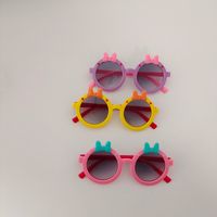 Cute Artistic Bow Knot Pc Resin Oval Frame Full Frame Kids Sunglasses main image 2