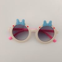 Cute Artistic Bow Knot Pc Resin Oval Frame Full Frame Kids Sunglasses sku image 3