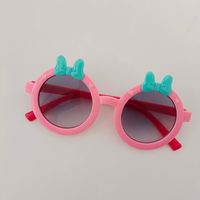 Cute Artistic Bow Knot Pc Resin Oval Frame Full Frame Kids Sunglasses sku image 4