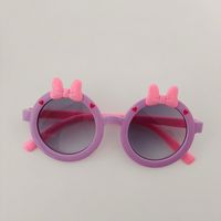 Cute Artistic Bow Knot Pc Resin Oval Frame Full Frame Kids Sunglasses sku image 5