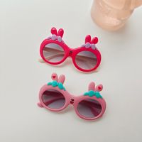 Cartoon Style Sweet Rabbit Pc Resin Oval Frame Full Frame Kids Sunglasses main image 1