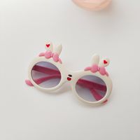 Cartoon Style Sweet Rabbit Pc Resin Oval Frame Full Frame Kids Sunglasses sku image 2