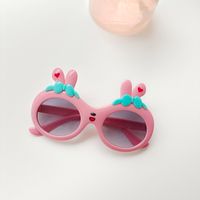 Cartoon Style Sweet Rabbit Pc Resin Oval Frame Full Frame Kids Sunglasses sku image 3